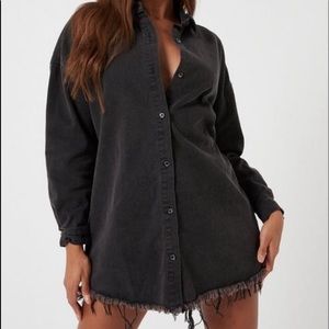 black distressed oversized denim dress!